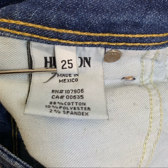HUDSON Jeans Medium Washed Denim Croxley Mid Thigh Shorts Women’s Size 25 - Picture 6 of 6